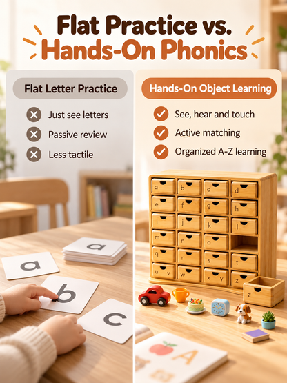 Phonics Cabinet-Alphabet Sound Object Learning Cabinet