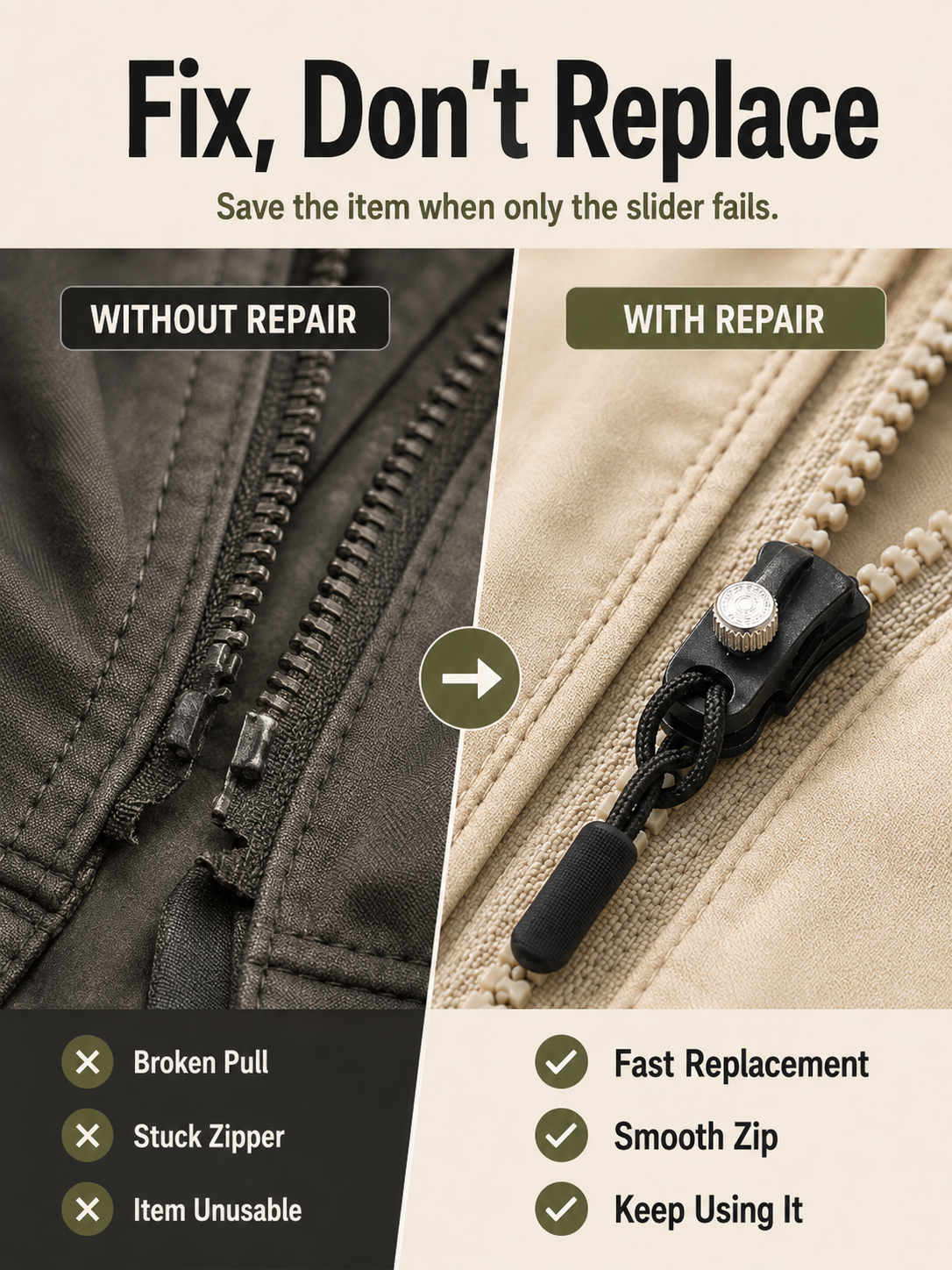 🧵Universal Detachable Zipper Repairer
