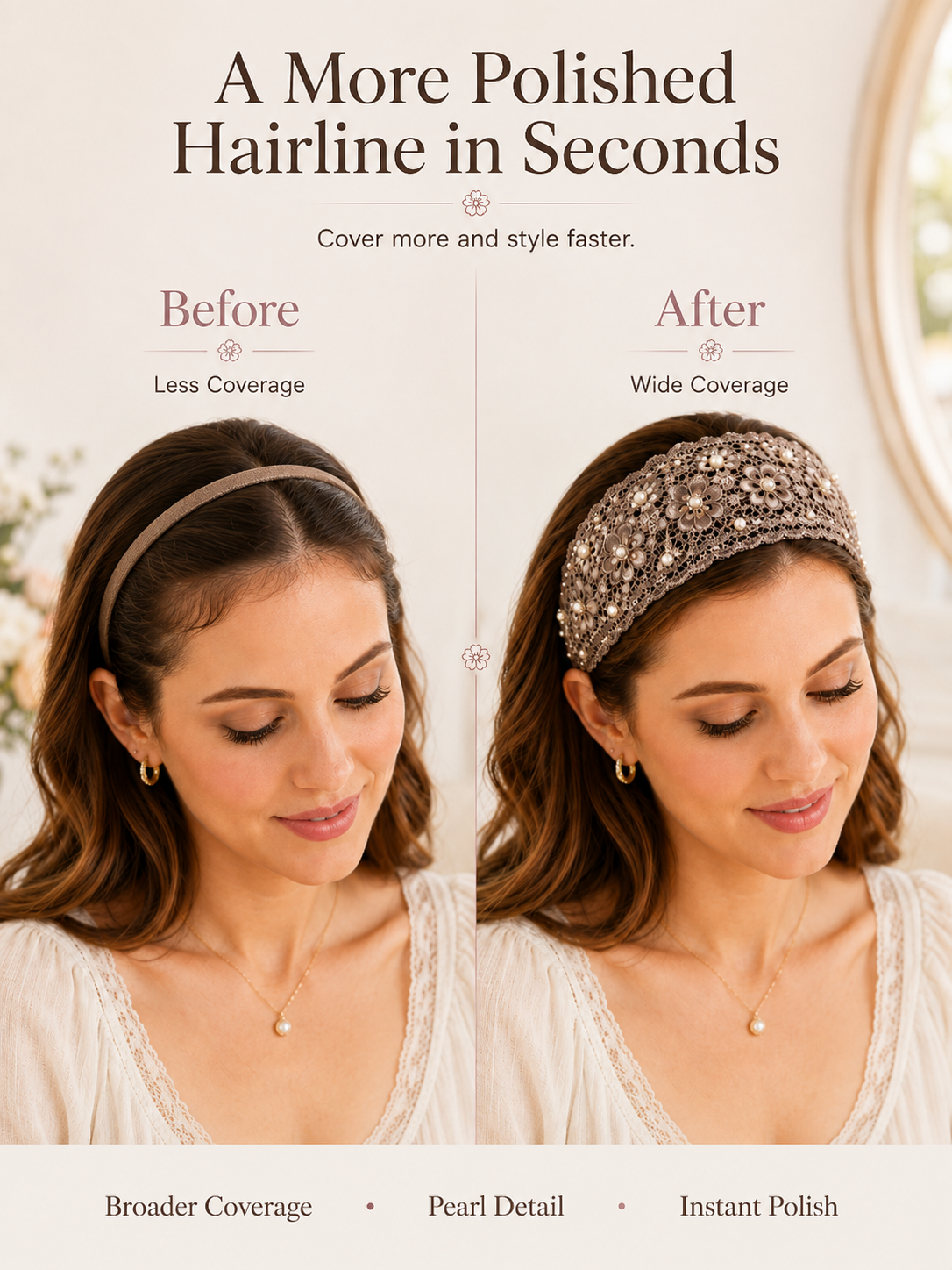 💫Plum Blossom Hollow Beaded Wide Headband