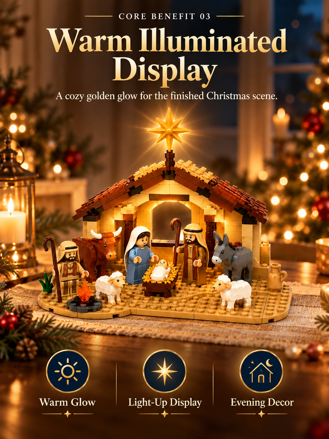 🔥 Build The Christmas Story – Nativity Scene Building Block Set