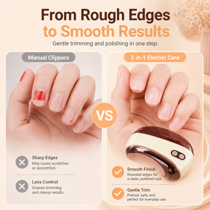 💅 LIMITED-TIME 50% OFF!  ✂️2-in-1 Smart Electric Nail Clipper & Polisher