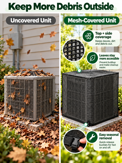 ❄️ Heavy-Duty Mesh AC Cover – All-Season Outdoor Protection