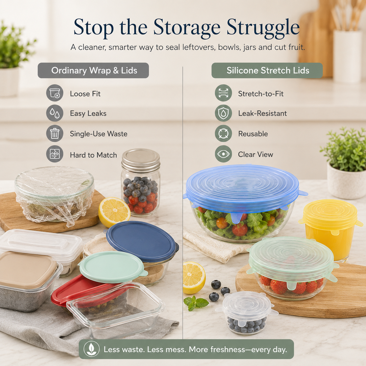 🥗✨Reusable Silicone Stretch Lids