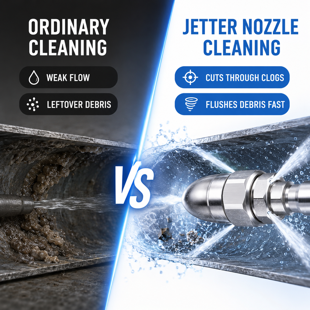 🚿 Powerful Stainless Steel Sewer Jetter Nozzle – Up to 5000 PSI for Deep Drain Cleaning! 💧
