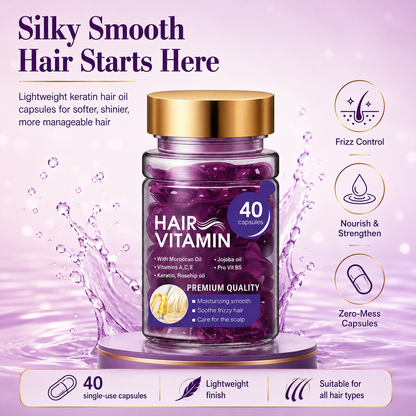 Hair Vitamin Capsules Infused with Violet Vitamins & Argan Oil for Color-Treated 💇‍♀️