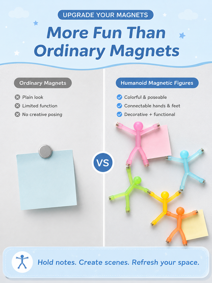 Magnetic Fidget Figures – 10PC Bend, Snap & Connect Set