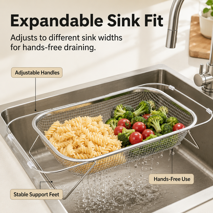 🍝 Expandable Over-the-Sink Fine Mesh Colande