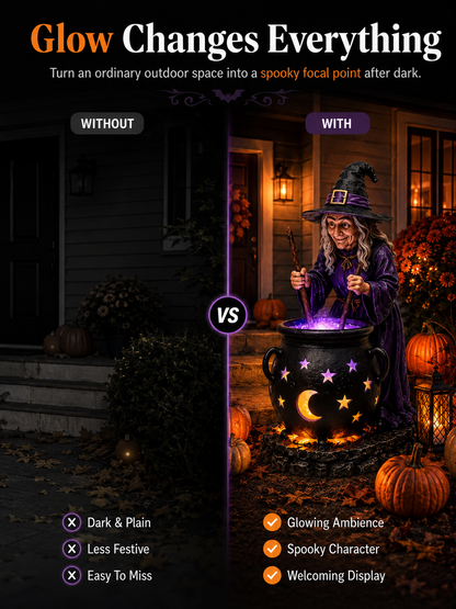 🔮Witch Cauldron Solar Garden Light