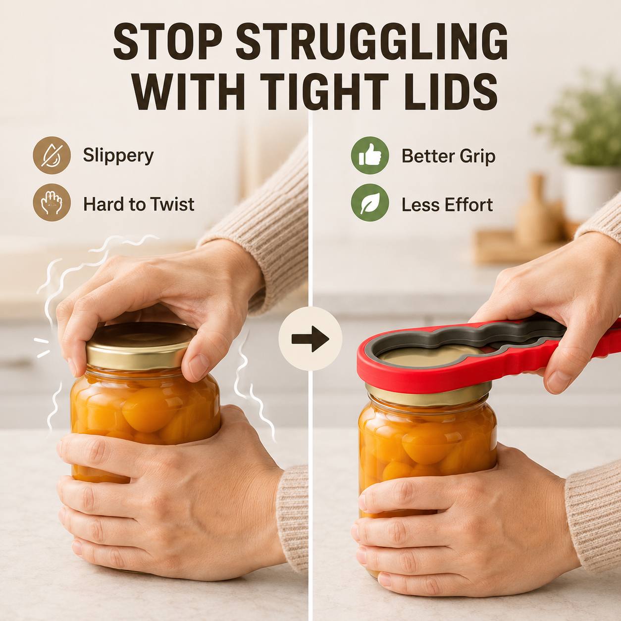5-in-1 Easy-Grip Jar Opener Set for Weak Hands