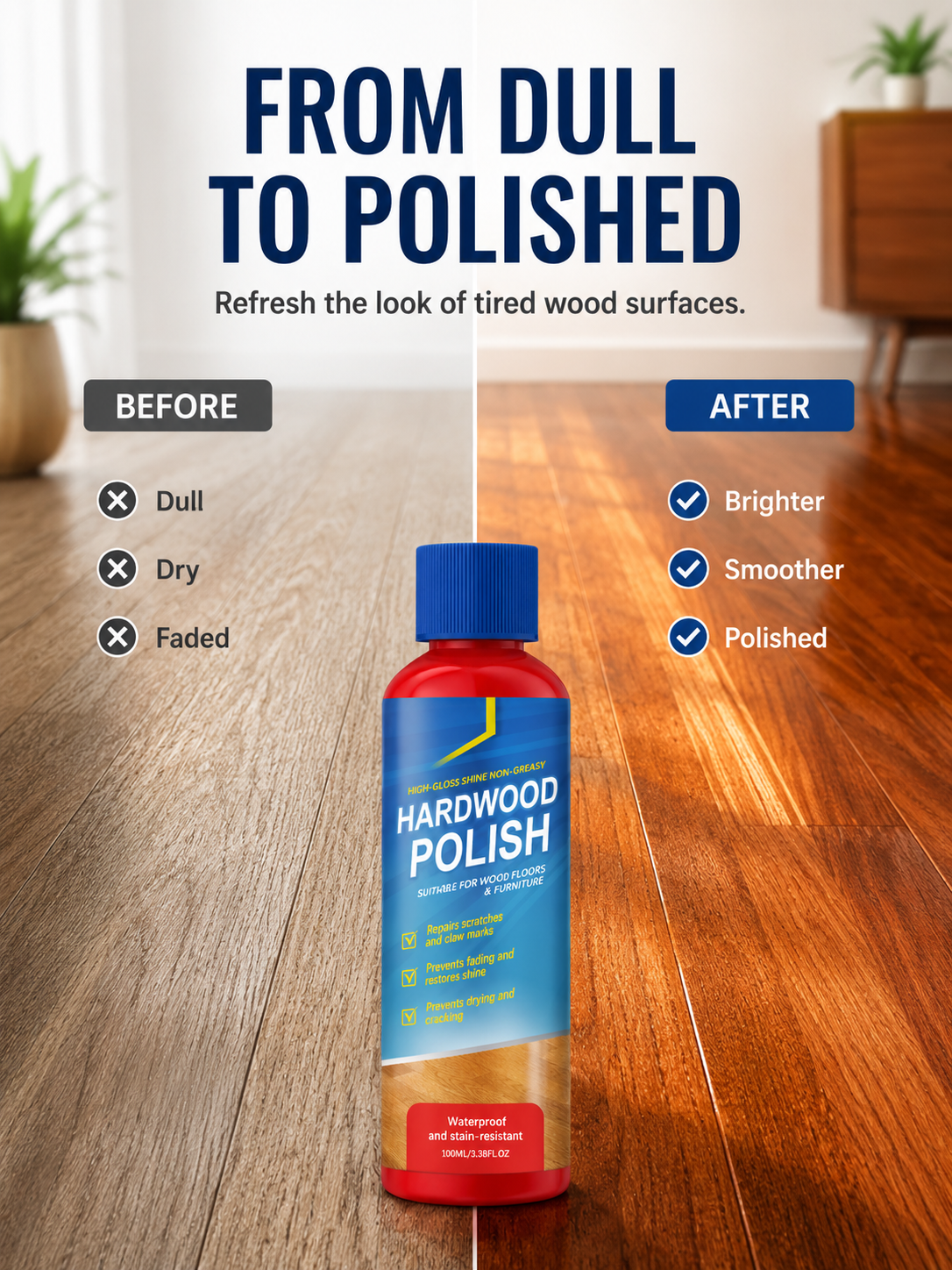 🪵High-Gloss Wood Polish