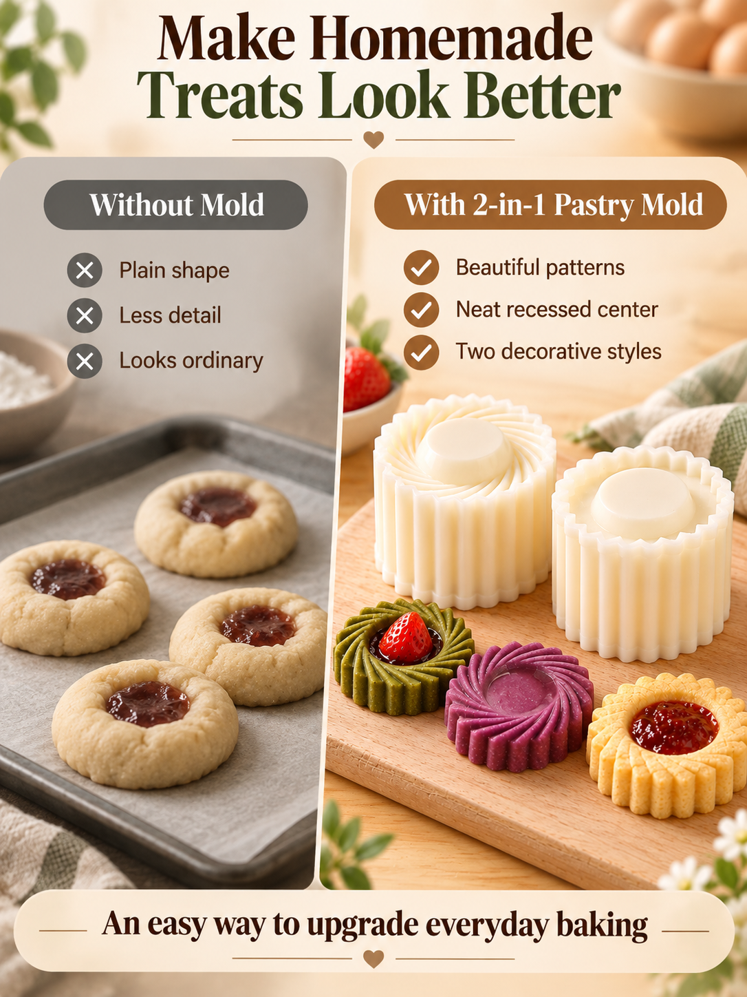🥮 2-in-1 Double-Ended Pastry Mold – Scalloped & Spiral Dessert Press  Shopify