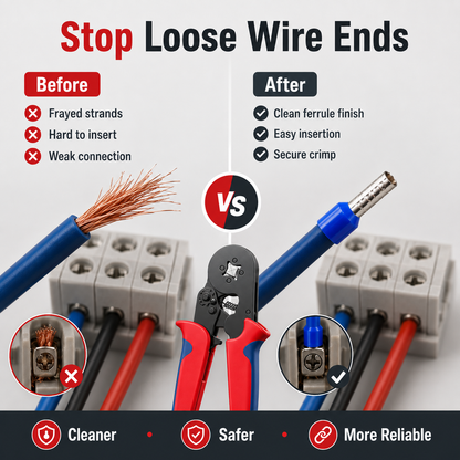 ⚡ Complete Ferrule Crimping Tool Kit with 1900 Wire Terminals