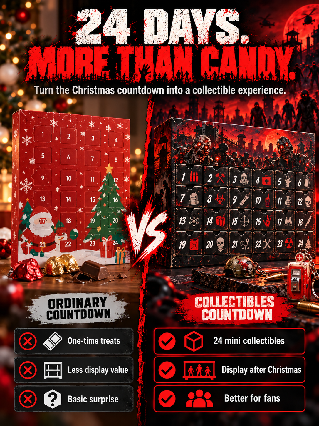🧟 24-Day Zombie Tactical Collectibles Advent Calendar