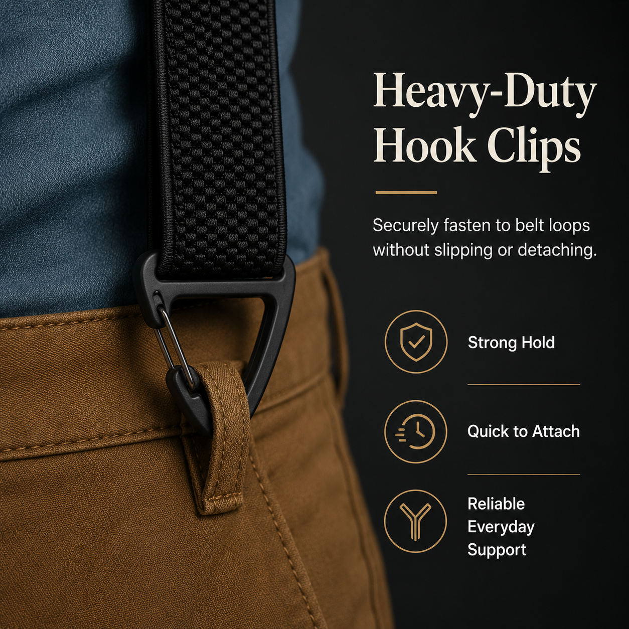 ⏰Men's X-Back Suspenders with Hook Clips