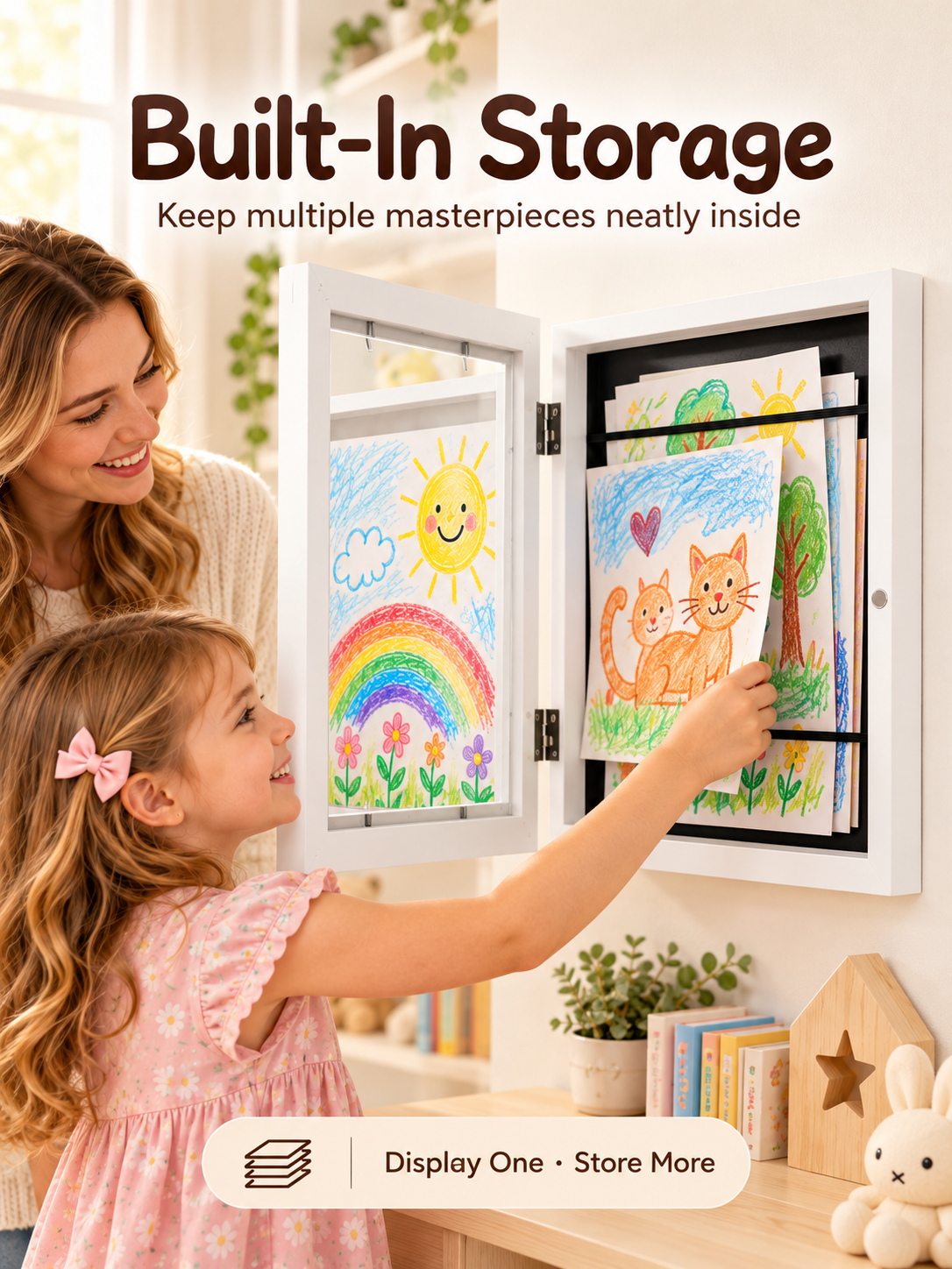 ✨ Kids Artwork Frame – Display & Store Your Child’s Creative Masterpieces