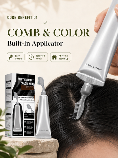 🔥Hot sell TODAY | Instant Gray Coverage Hair Dye Comb for Men & Women