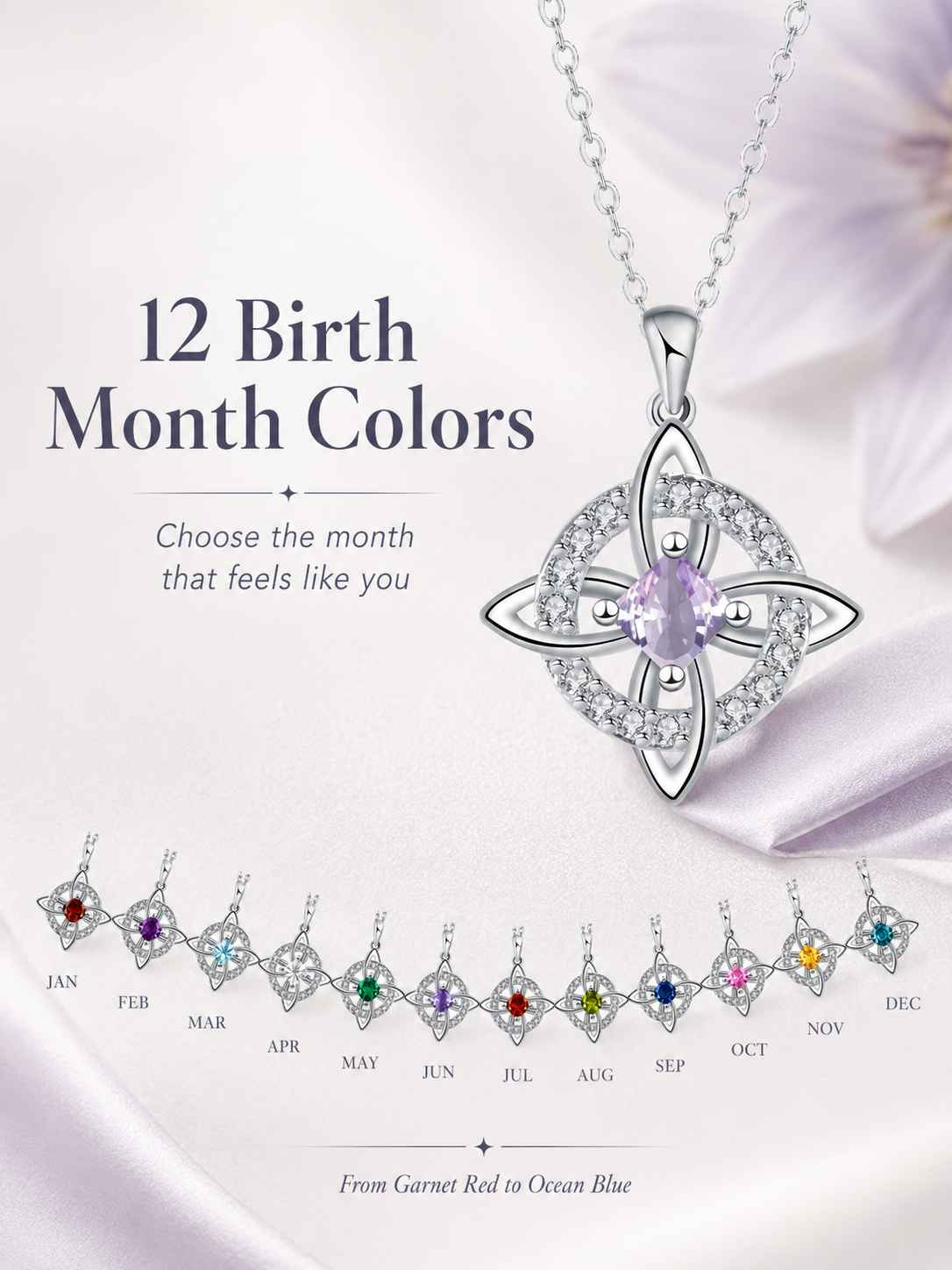 💫Birthstone Witches Knot Necklace