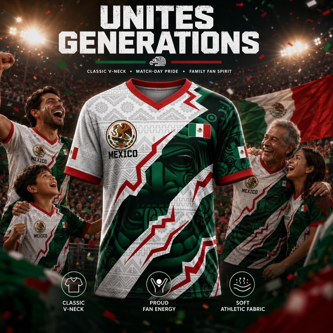 ⚽️ Mexico Aztec Calendar Soccer Jersey 2026