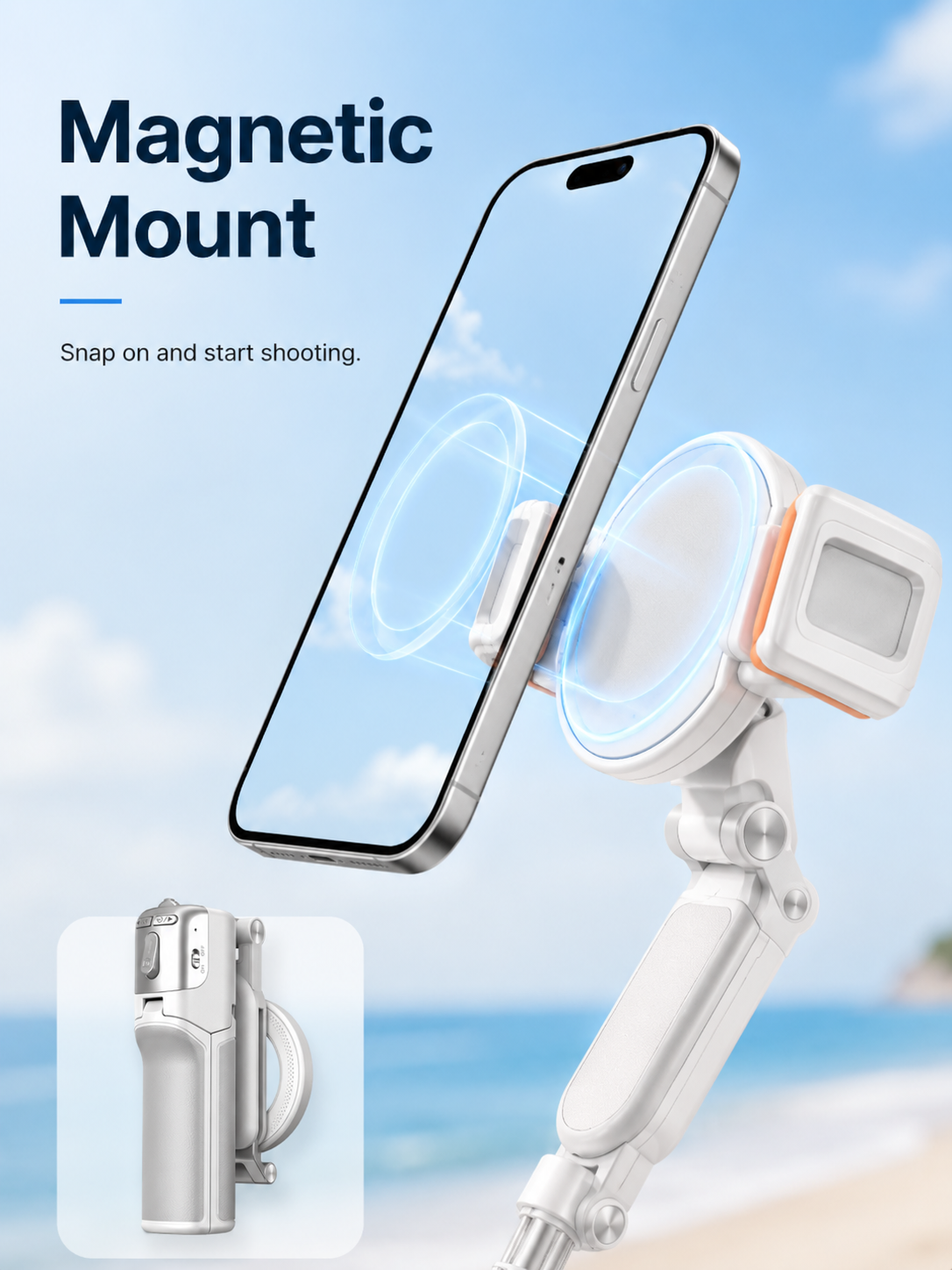 4-in-1 Magnetic Camera Grip &amp; Selfie Tripod