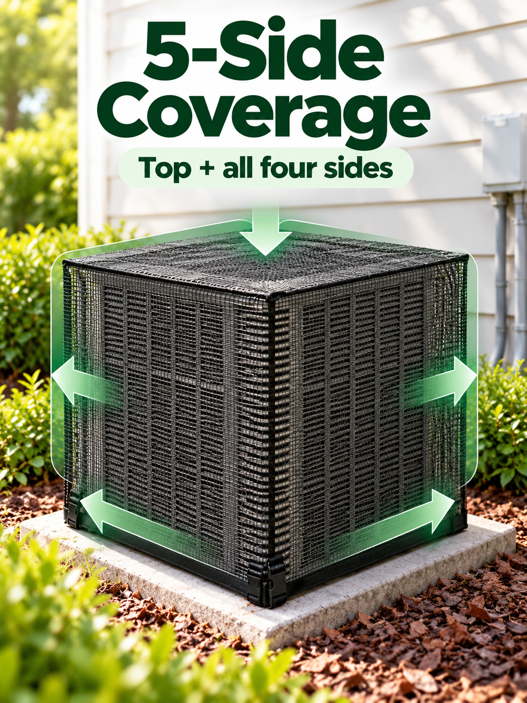 ❄️ Heavy-Duty Mesh AC Cover – All-Season Outdoor Protection