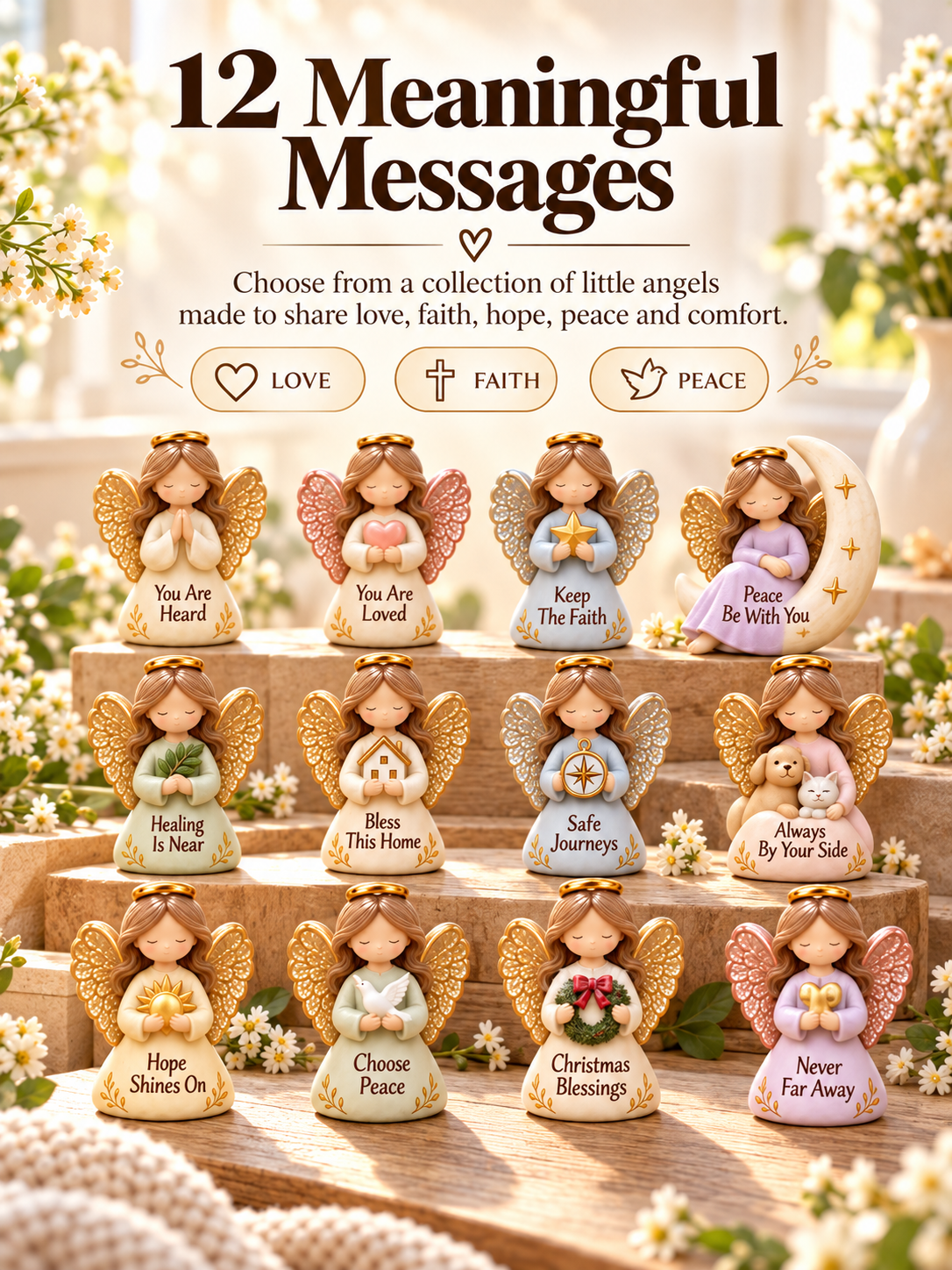 👼💕12 Pocket Guardian Angels – 🎁Little Blessing Keepsake Gifts