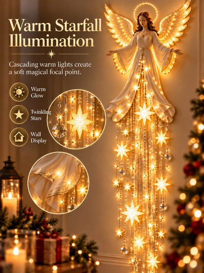 ✨🔥 Angel Blessing Starfall Wall Light – Heavenly Christmas Wall Decor