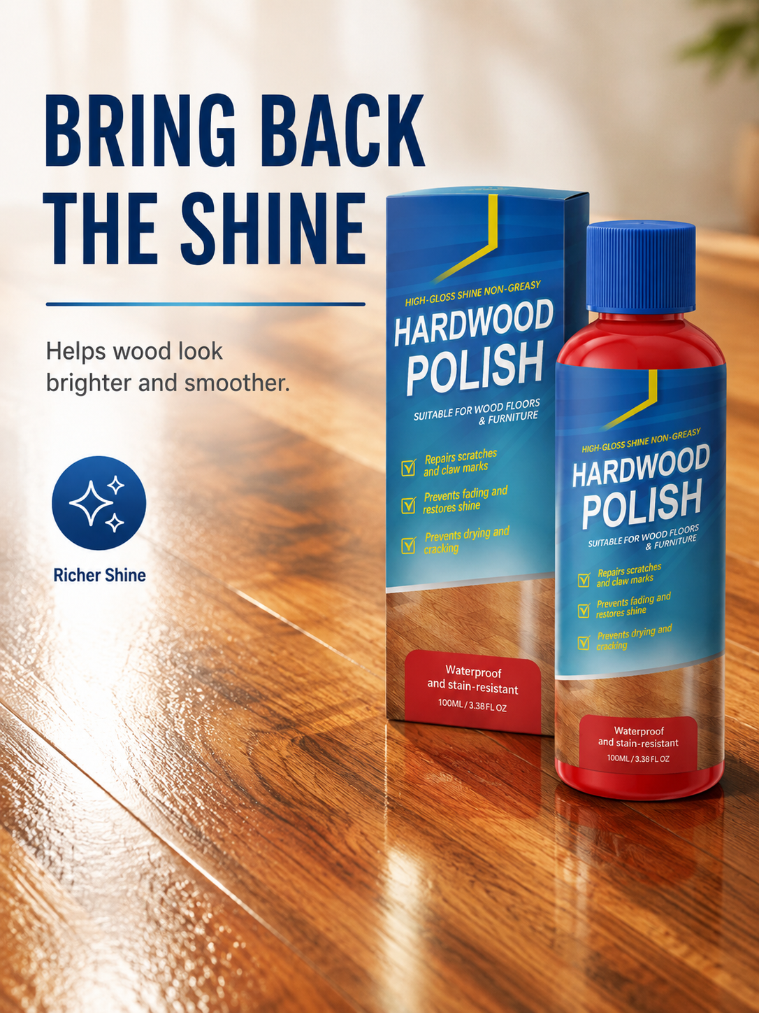 🪵High-Gloss Wood Polish