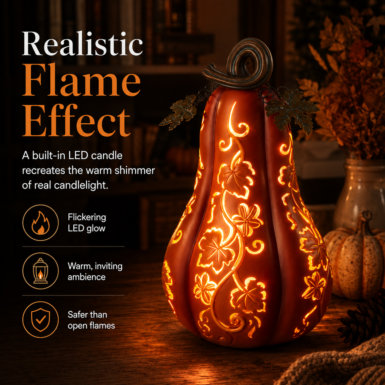 🎃Light-Up Halloween Gourd Decoration