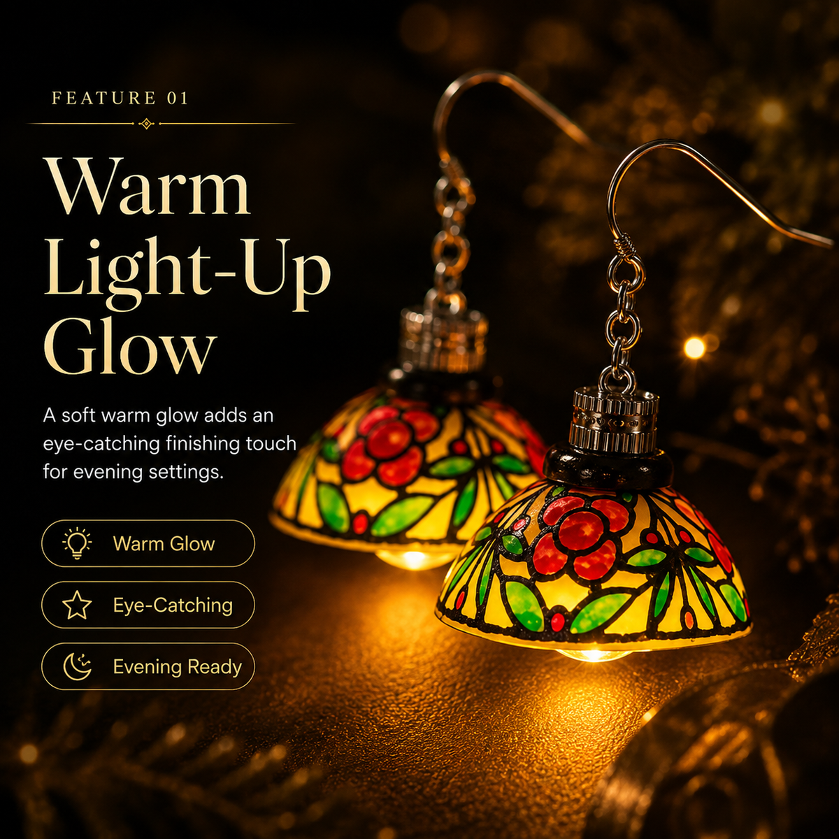 ✨ Luminous Stained Glass Dome Earrings