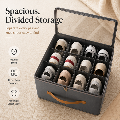 👟 Collapsible Shoe Storage Organizer