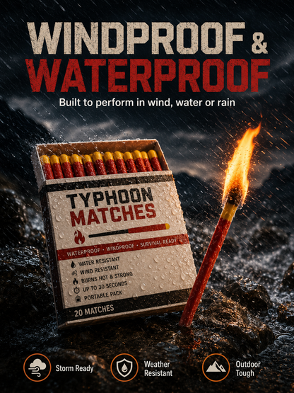 🔥 Stormproof Matches – Windproof Outdoor Emergency Fire Starter
