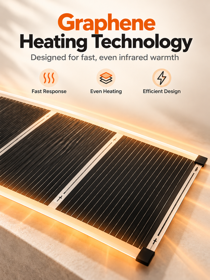 🔥3-Second Rapid Heating Honeycomb Graphene Far-Infrared Ceramic Wall Heater – Low Noise & Energy Efficient Indoor Wall Mount Heater