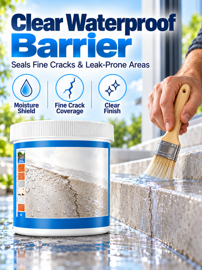 💧 Clear Waterproof Repair Sealant – Invisible Brush-On Leak Protection for Roofs, Tiles & Walls 🏠✨