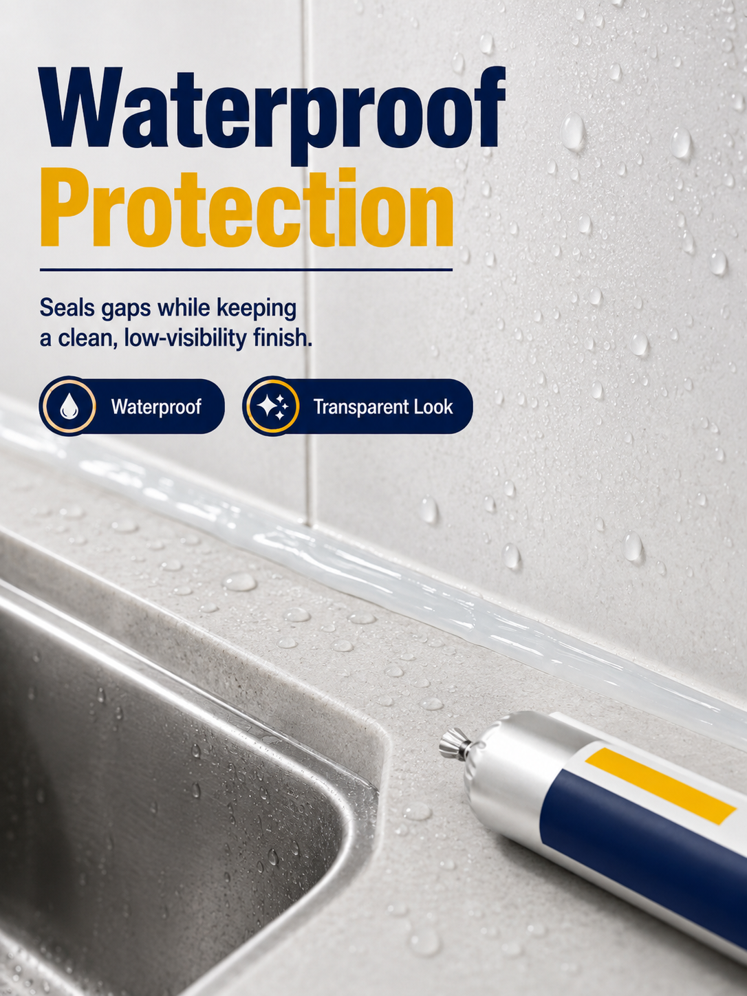 💧 High-Performance Waterproof Sealant – Seal Leaks, Gaps & Joints with Ease