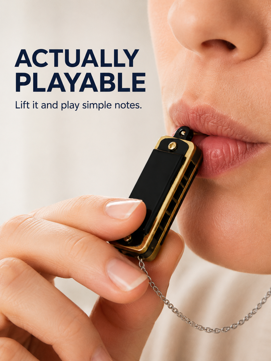 🎵Playable Mini Harmonica Necklace – Wearable Musical Pendant