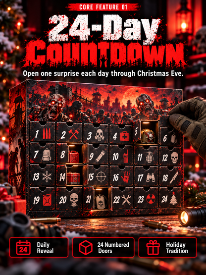 🧟 24-Day Zombie Tactical Collectibles Advent Calendar