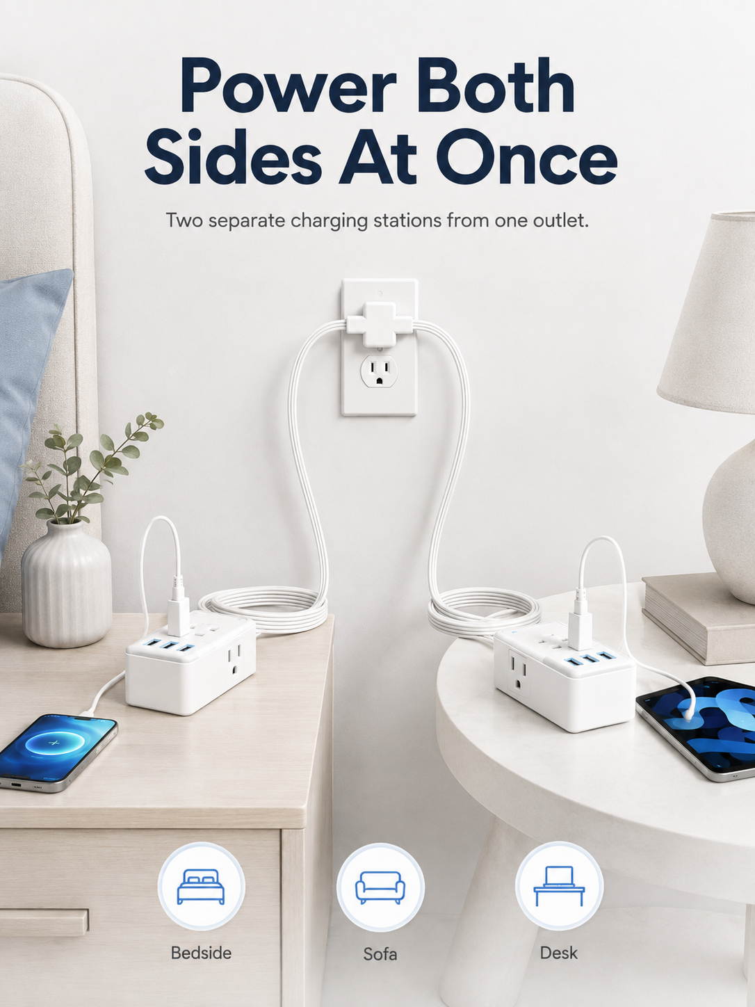 Dual-Head Extension Cord
