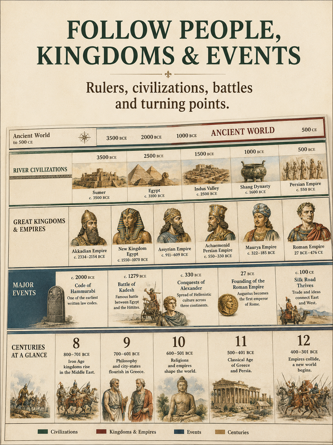 World History Fold-Out Timeline