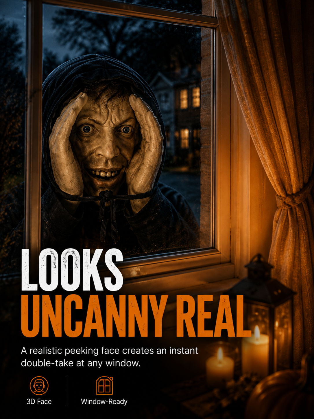 🎃Creepy Peeking Face Window Decoration