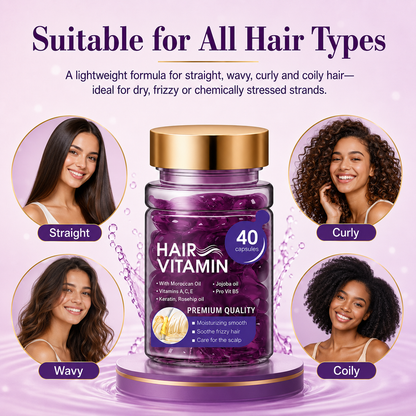Hair Vitamin Capsules Infused with Violet Vitamins & Argan Oil for Color-Treated 💇‍♀️