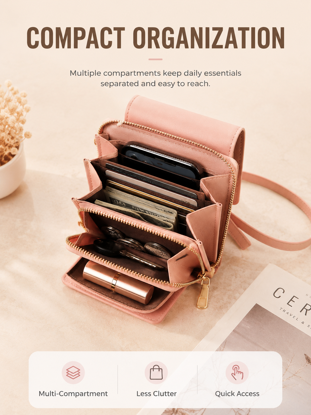 🎁Women's Touch Screen Mobile Phone Messenger bag🤩