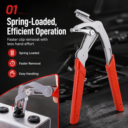 🔥Car Clip Pliers & Trim Removal Tool, Spring-Loaded Fastener Rivet Remover for Auto Door Panels