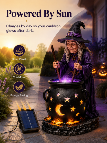 🔮Witch Cauldron Solar Garden Light
