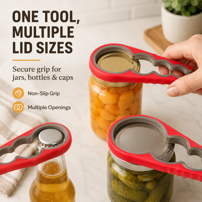 5-in-1 Easy-Grip Jar Opener Set for Weak Hands