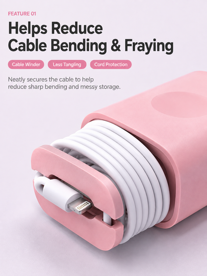 2-in-1 Silicone Charger Protective Case (with Cable Storage)