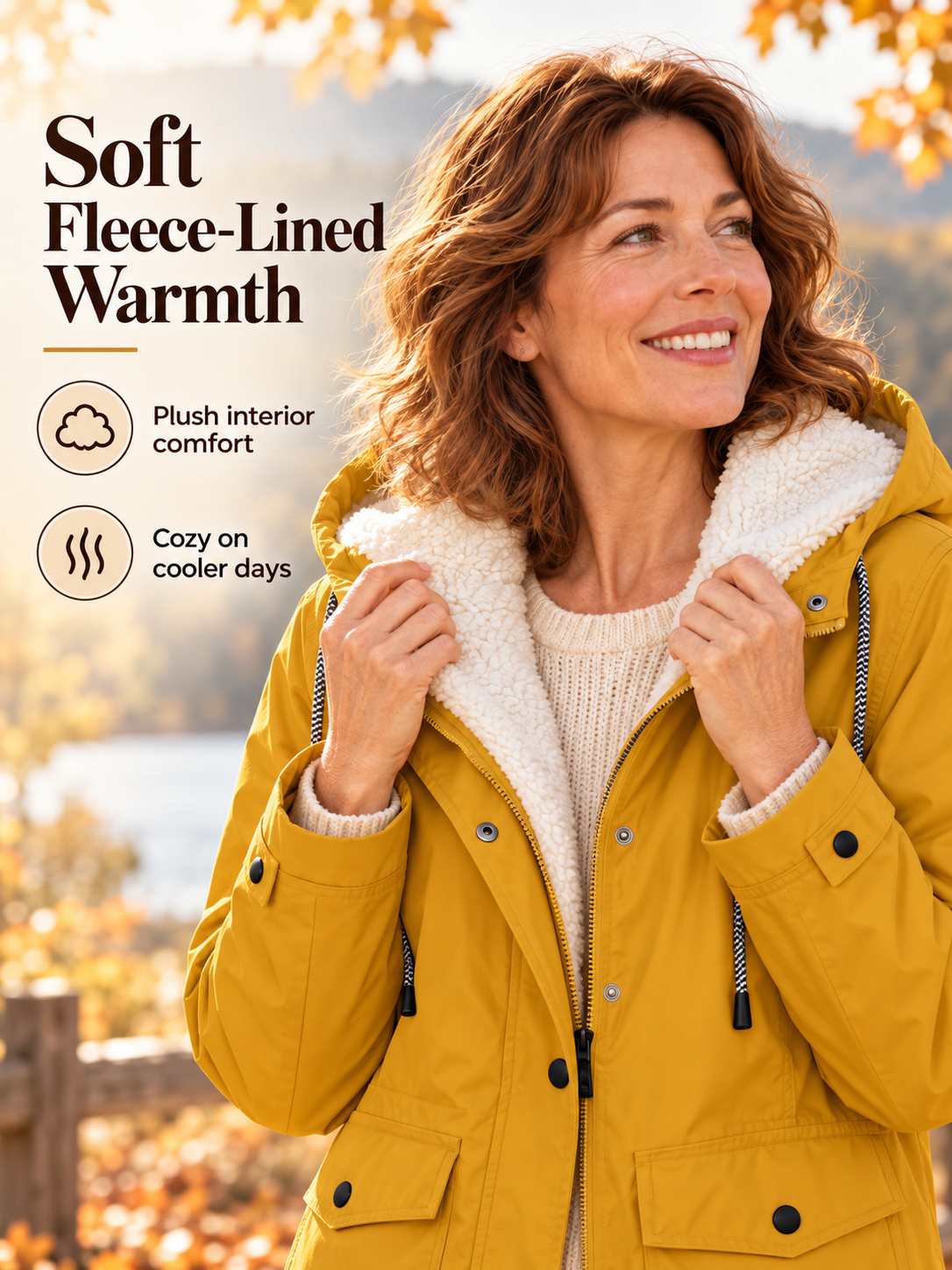 ❤️‍🔥 Women's Plush-Lined Windproof Hooded Jacket