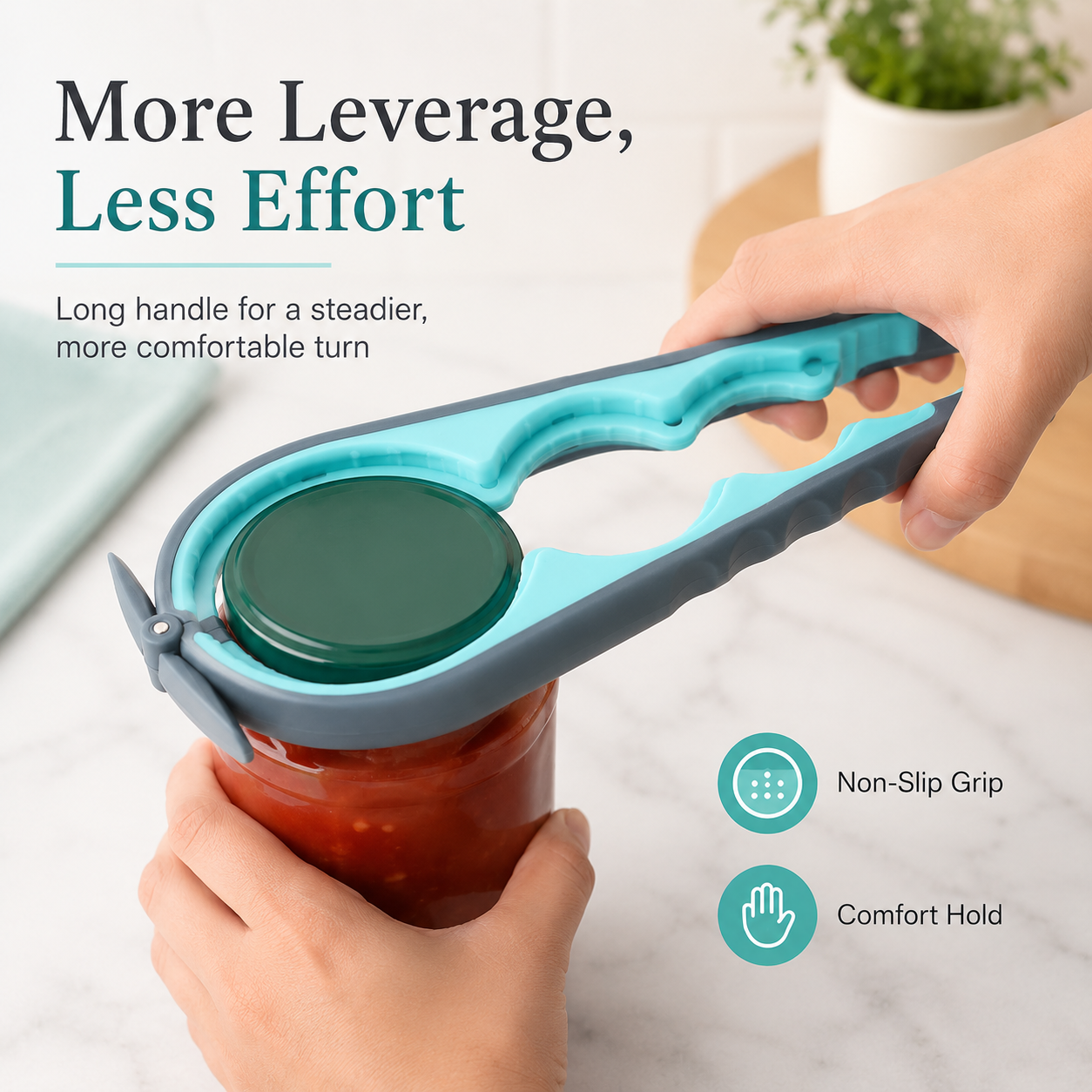 5-in-1 Easy-Grip Jar Opener Set for Weak Hands