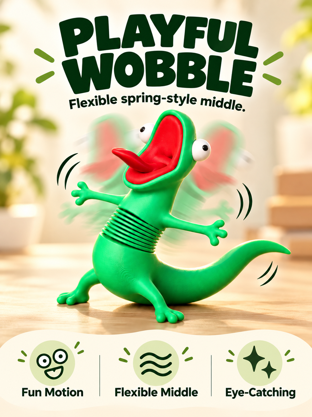 🦎 A Little Wobble. A Big Laugh – Wobbling Lizard Motorcycle Decoration
