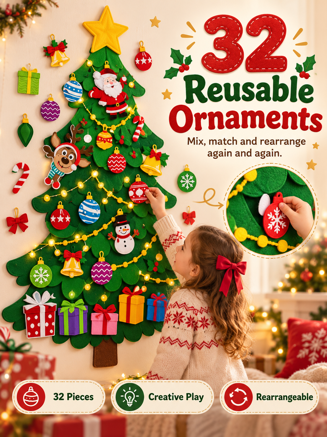 🎁DIY Felt Christmas Tree Set