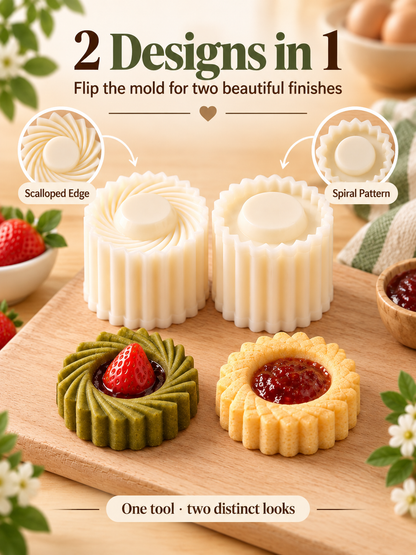 🥮 2-in-1 Double-Ended Pastry Mold – Scalloped & Spiral Dessert Press  Shopify